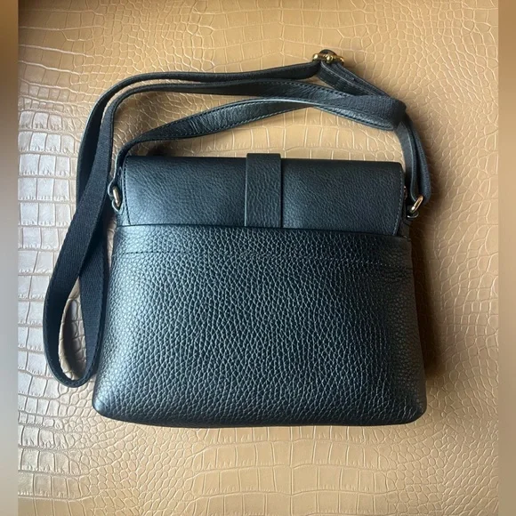 Fossil Kinley Small Leather Crossbody Bag With Strap Black $150 - Picture 2 of 4